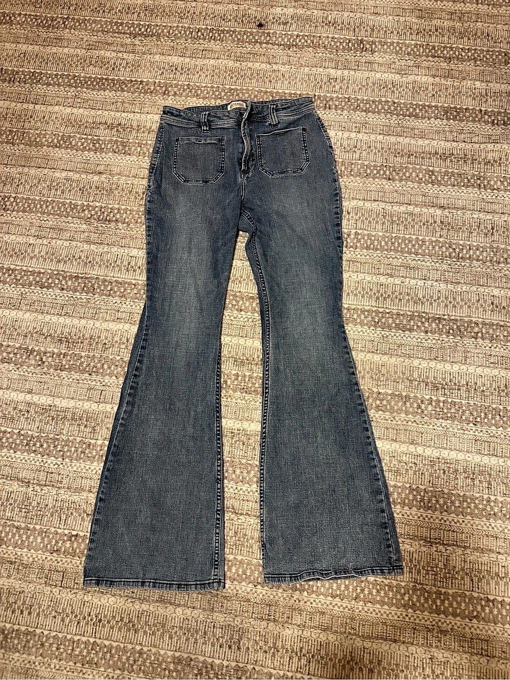 Skyanne Flare Jeans in Blue Waist 31